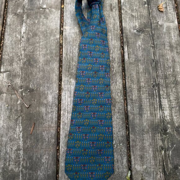 Vintage Salvatore Ferragamo Soldiers Remembrance Day Silk Tie Made in Italy - Picture 4 of 8